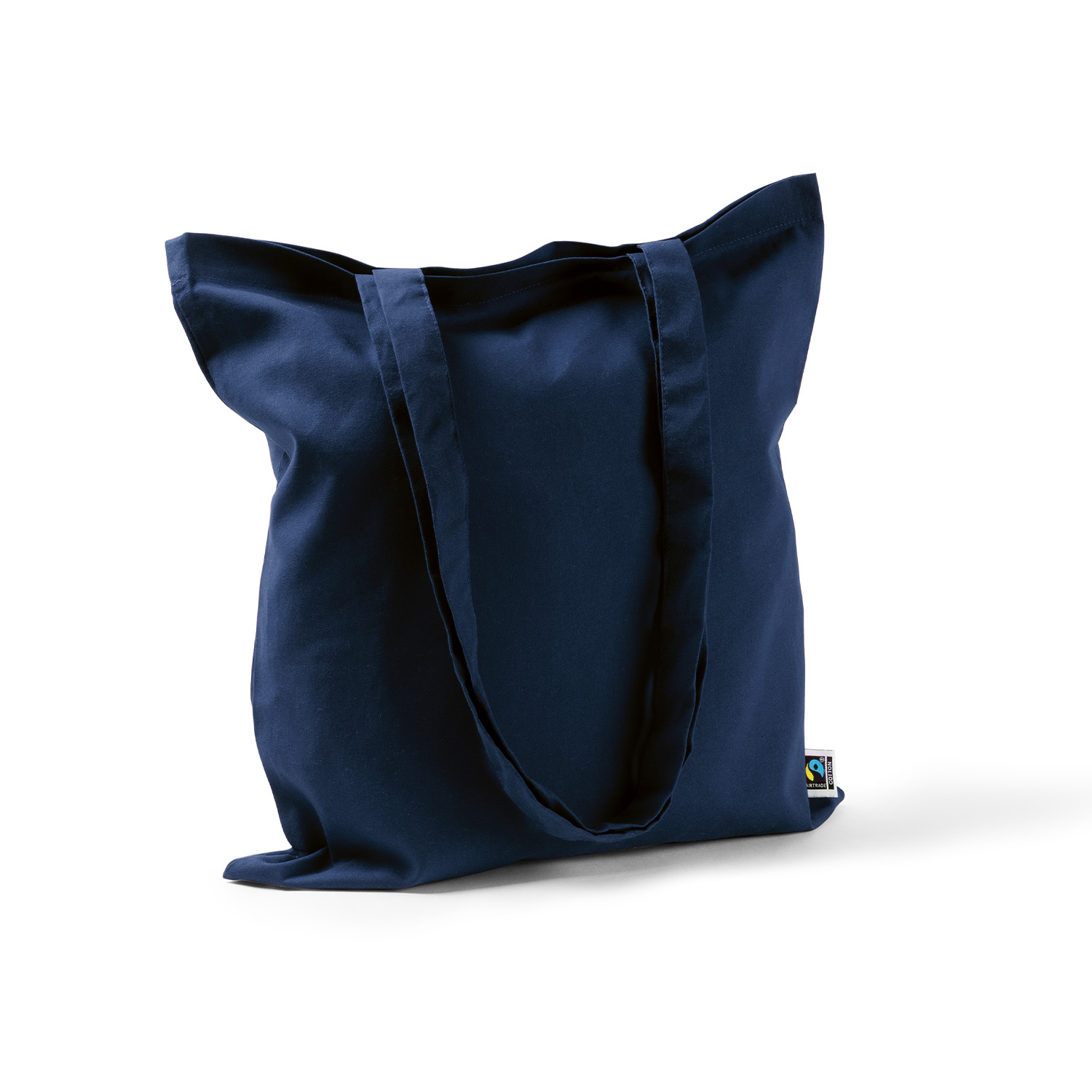 Sac cabas coton 140 g à longues anses promotionnel Tungus Bleu marine